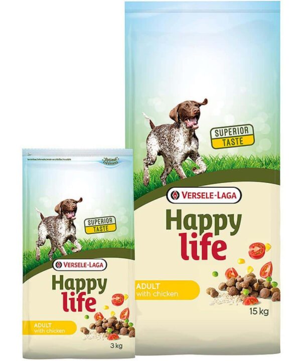 Versele laga – happy life adult chicken – храна за жизнени зрели кучета