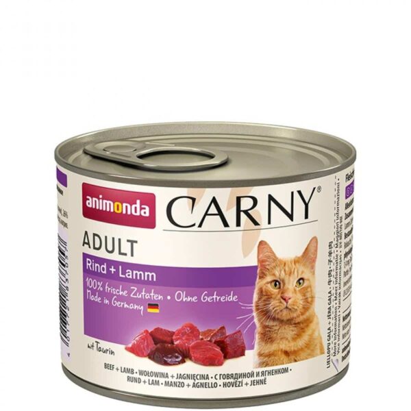 Animonda - animonda – carny adult beef and lamb – консерва за котка с телешко и агнешко 6 броя х 200 гр