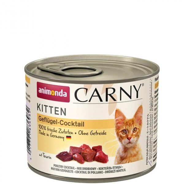 Animonda - animonda carny kitten poultry cocktail – консерва за малки котки с птиче коктейл 12 броя х 200 гр