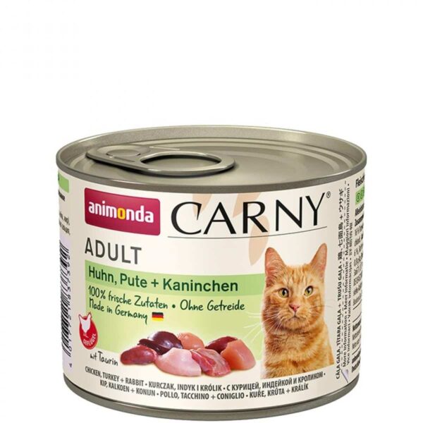 Animonda - animonda – carny adult with chicken, turkey, rabbit – консерва за котка с пилешко, пуешко и заешко 6 броя х 200 гр
