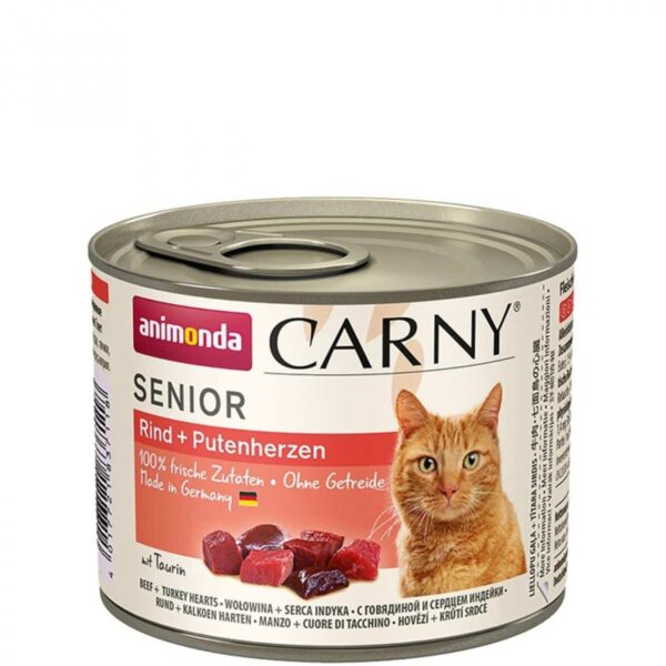 Animonda - animonda – carny senior beef and hearts – консерва за възрастни котки с телешко и сърца 200 гр