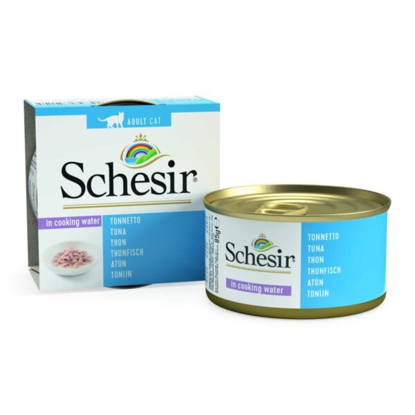 Schesir – nature in cooking water natural tuna – консерва за котка с риба тон в собствен сос 85 гр