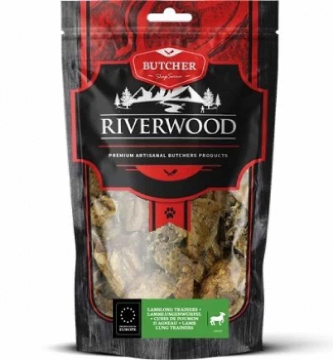 Riverwood – lamb lung – лакомство за куче сушен агнешки бял дроб на хапки 100гр