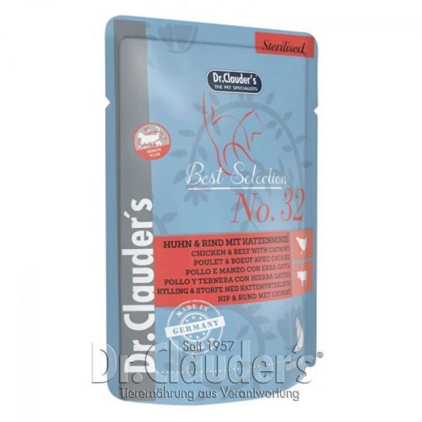 Dr. Clauders - dr. Clauders – best selection sterilised no 32 пилe – говеждо и коча билка