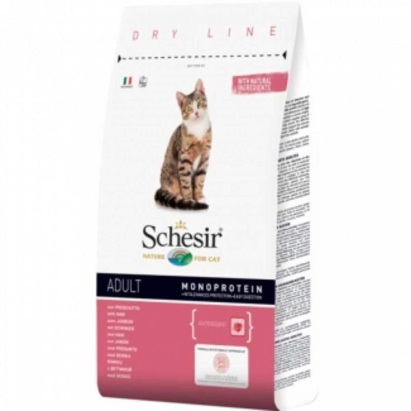 Schesir adult with ham – храна за израстнали котки с прошуто