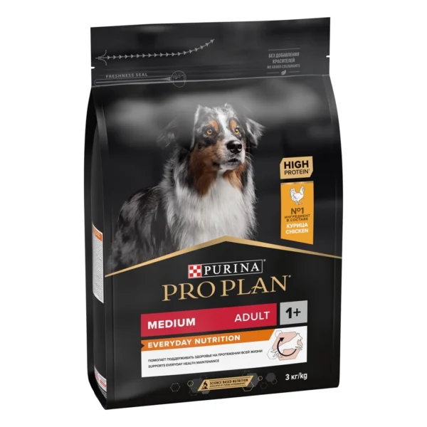 Purina Pro Plan Adult Medium – суха храна за израснали кучета от среди породи с пиле