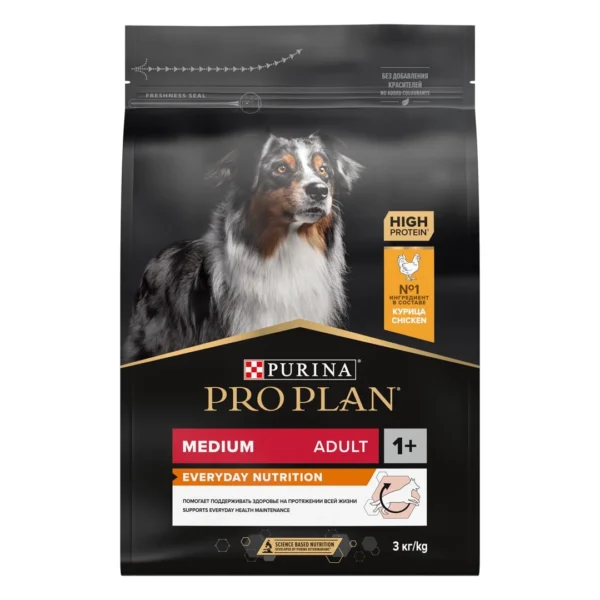 Purina pro plan adult medium – суха храна за израснали кучета от среди породи с пиле