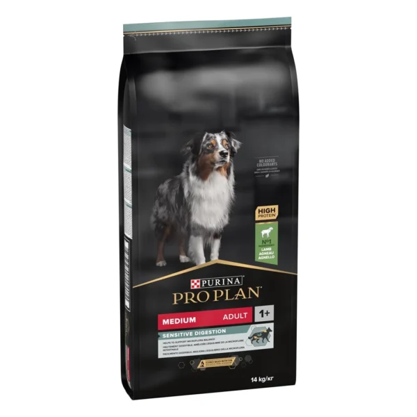 Purina Pro Plan Adult Medium Sensitive Digestion – суха храна за куче с агне за по-добро храносмилане 14кг