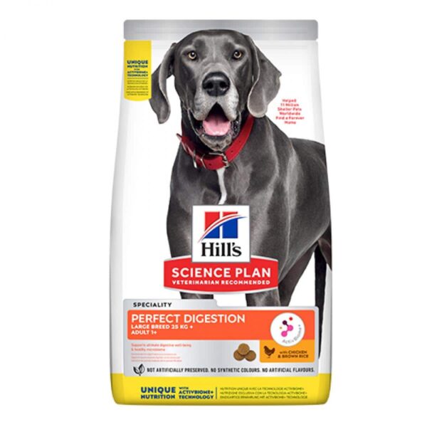 Hill`s мисия приятел завинаги - hills – science plan adult perfect digestion large breed – суха храна за отлично храносмилане за кучета над 1г. От едрите породи над 25кг -14кг