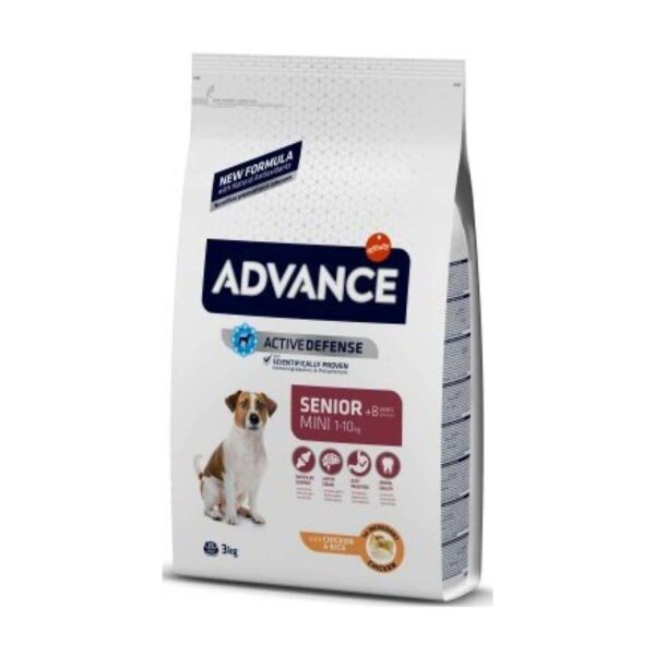 Advance – mini senior – за кучета над 8 години, малки породи до 10 кг. 3 кг.