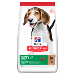 Hill`s мисия приятел завинаги - hills science plan puppy medium lamb and rice – суха храна за кучета с агнешко и ориз от средни породи на възраст до 1 години бременни и кърмещи