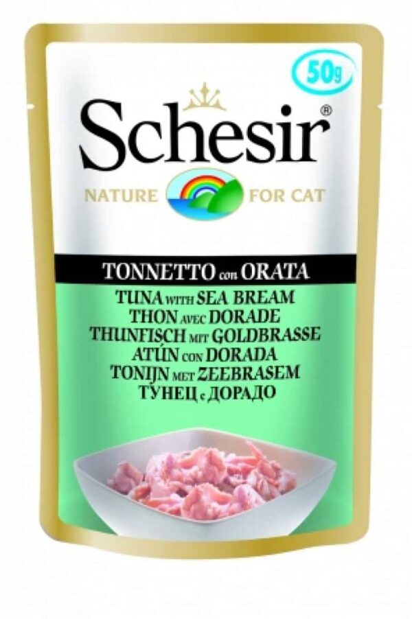 Schesir – adult pouch – пауч за котки с ципура, 50гр.