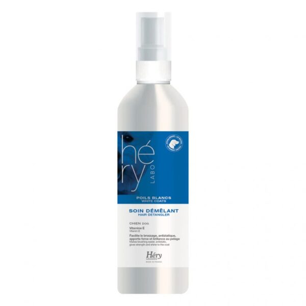 Hery white coat hair detangler – сух шампоан за кучета с бяла козина 400 мл