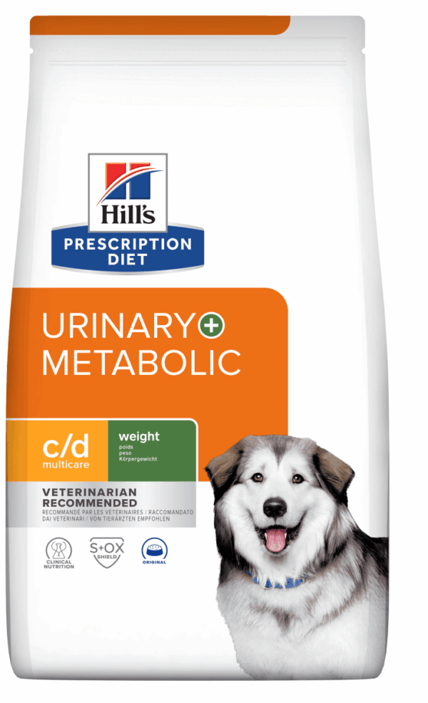 Hills prescription diet c/d metabolic – лечебна суха храна за кучета с наднормено тегло и уринарни проблеми 12 кг