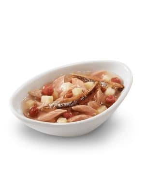 Консерви за котка - Schesir salad – консерва за котка с риба тон, аншоа, сладки картофи и боровинки 85гр