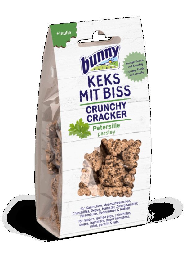 Bunny – crunchy cracker parsley – хрупкави бисквити за гризачи с магданоз 50 гр
