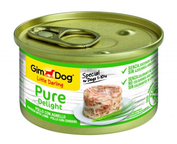 Gimborn - gimborn – gimdog pure delight – консерва за куче с пилешко и агнешко 100 гр