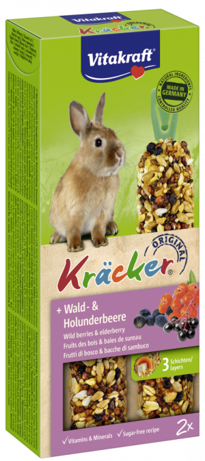 Vitakraft - vitakraft – kräcker – лакомство за заек крекер с горски плодове и плод от бъз 2 бр
