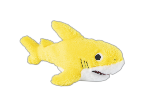 Gimborn gimcat sharks yellow - играчка за котка плюшена акула с пищялка жълт цвят