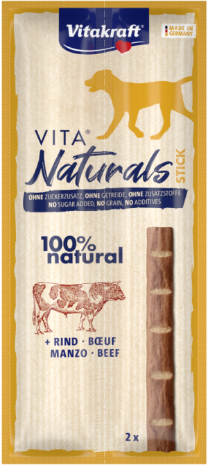 Vitakraft - vitakraft – vita naturals stick – лакомство за куче пръчици с говеждо 2 бр. 100% натурална