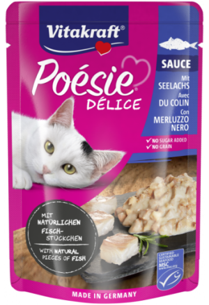 Vitakraft – poesie delice – пауч за котка с американска треска истински парченца риба в сос 85 гр
