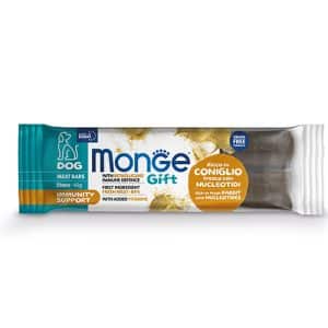 Monge - monge – gift meat bars immunity support – лакомства за кучета барчета със заешко, нуклеотиди и бетаглюкани за подсилване на имунитета 40 гр