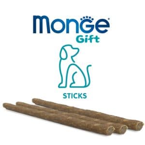 Monge – Gift Immunity Support – лакомство за кучета стикове със заешко и бетаглюкани за силен имунитет, без зърнени култури 45 гр