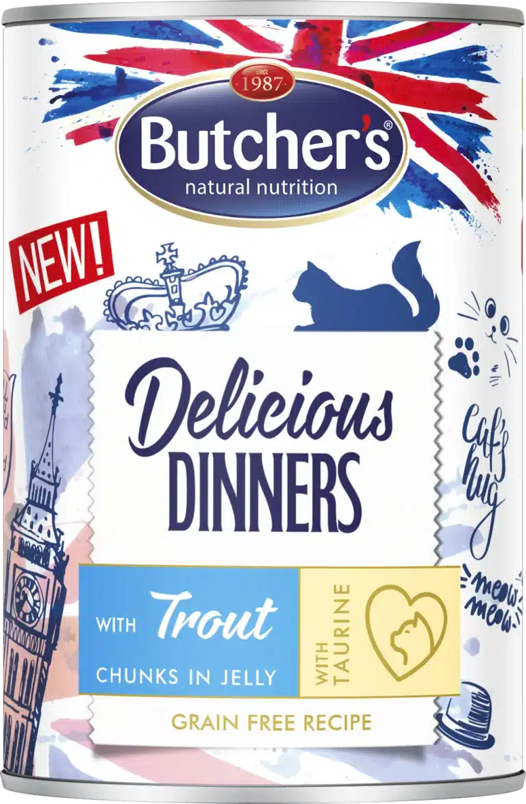 Butcher`s – delicious dinners trout cat – консерва за котка с месо от пъстърва 400 гр.