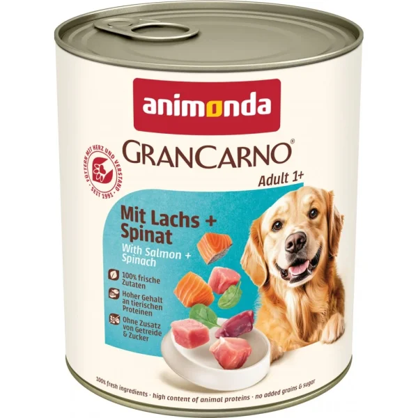 Animonda - animonda grancarno – консерва за израснали кучета със сьомга и спанак