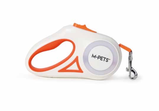 10839399 M-pets flash – автоматичен повод за куче с фенерче и led светлини 5 м до 15кг