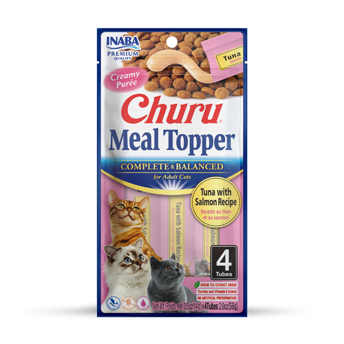 Inaba churu meal topper tuna with salmon - кремообразно лакомство за котка с риба тон и сьомга 4 бр