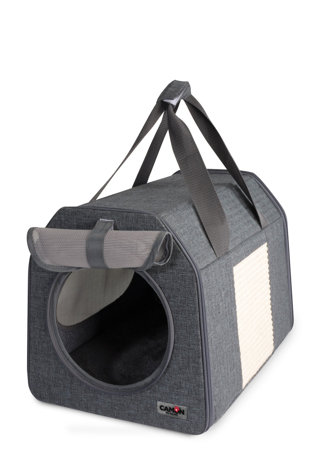 Camon-transportna-chanta-za-kotka-s-draskalo-1 Camon cat carrier with scratching carpet – транспортна чанта за котка със странично драскало