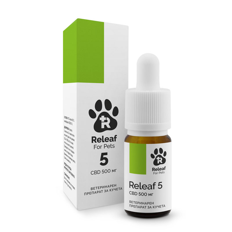 bottle&box_R5_2022_D2_bg Releaf 5 cbd for dog – масло за кучета 500 мг cbd 5 мл