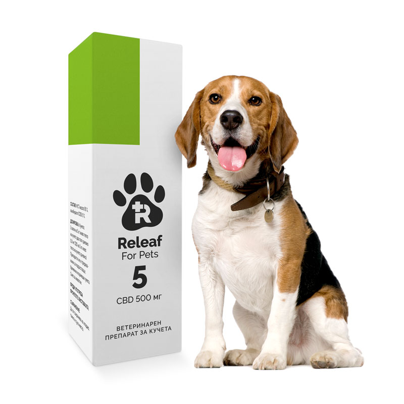 Releaf 5 cbd for dog - масло за кучета 500 мг cbd 5 мл