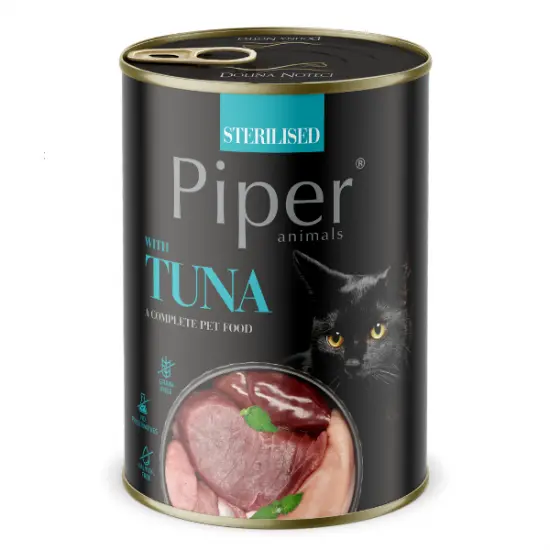 Piper cat sterilised tuna - консерва за кастрирани котки с риба тон 400 гр