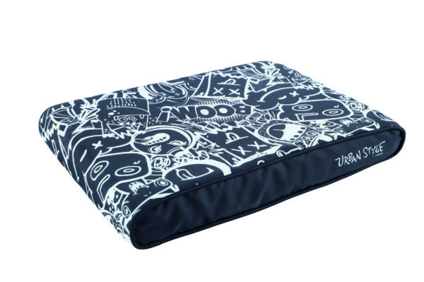M-pets urban style mattress – матрак за куче в градски стил черно-бял