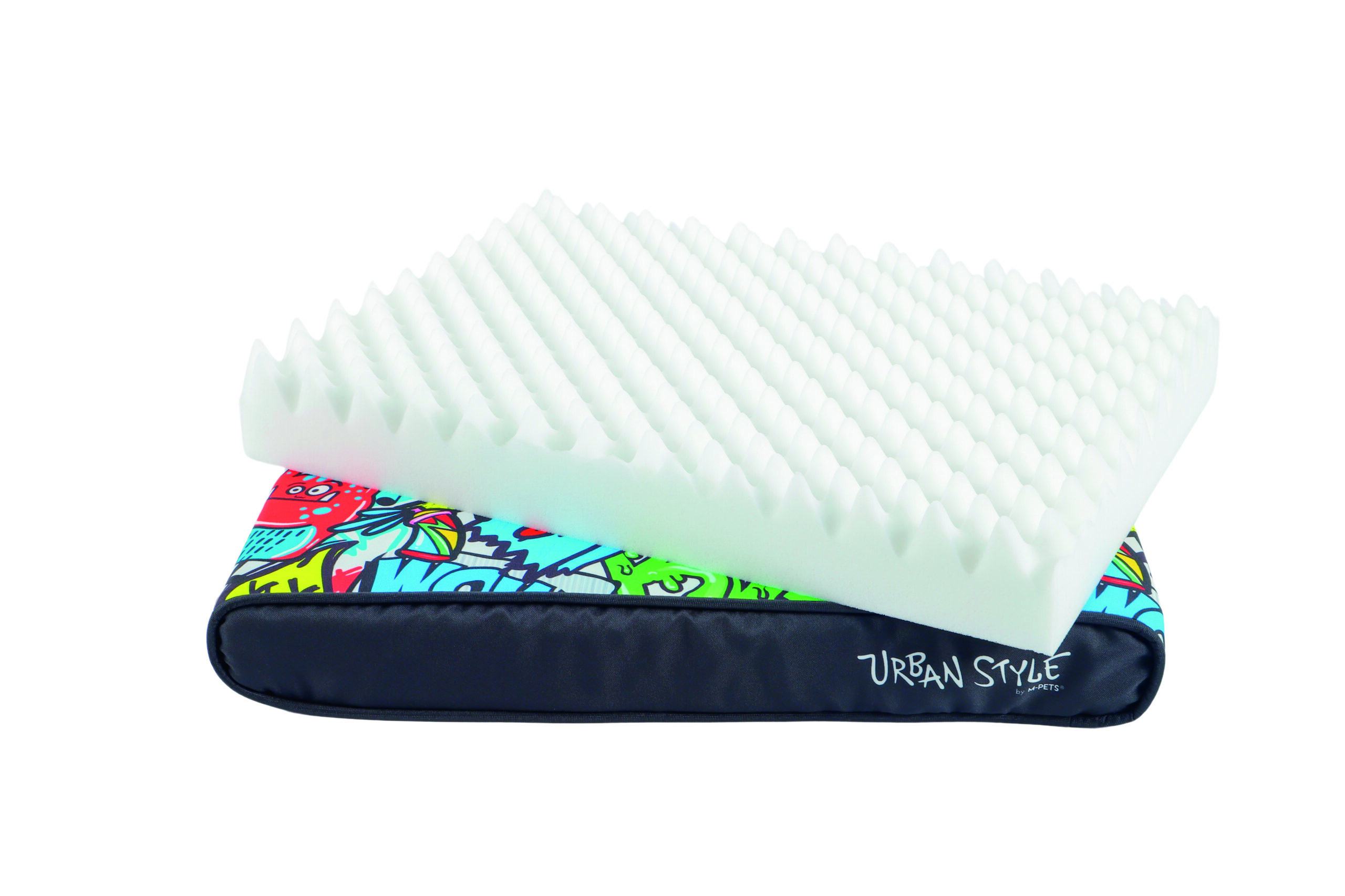 10365099_2 M-pets urban style mattress – матрак за куче в градски стил цветен