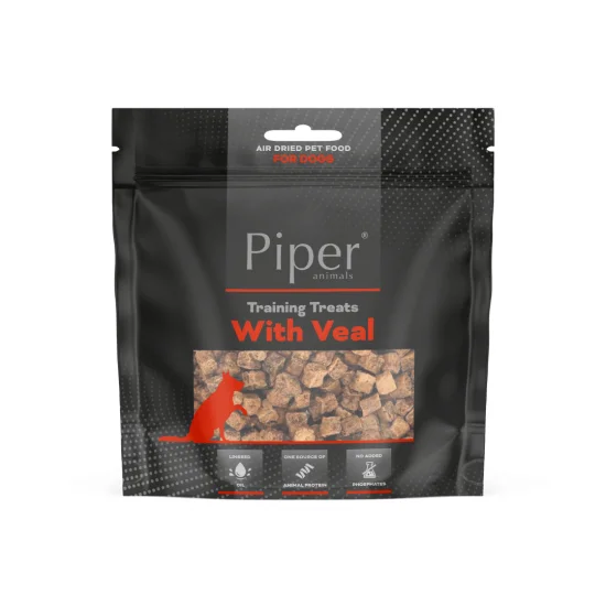 Piper training treats veal - натурални лакомства за кучета с телешко подходящи за обучение 130 гр