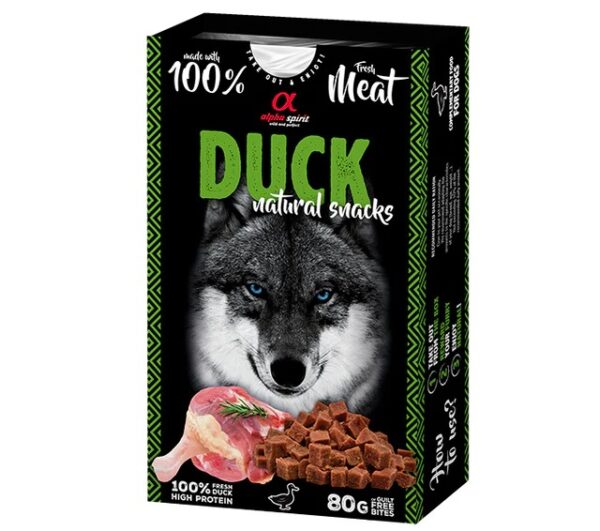 Наградки - alpha spirit snack with duck – лакомство за куче с патешко месо 80 гр