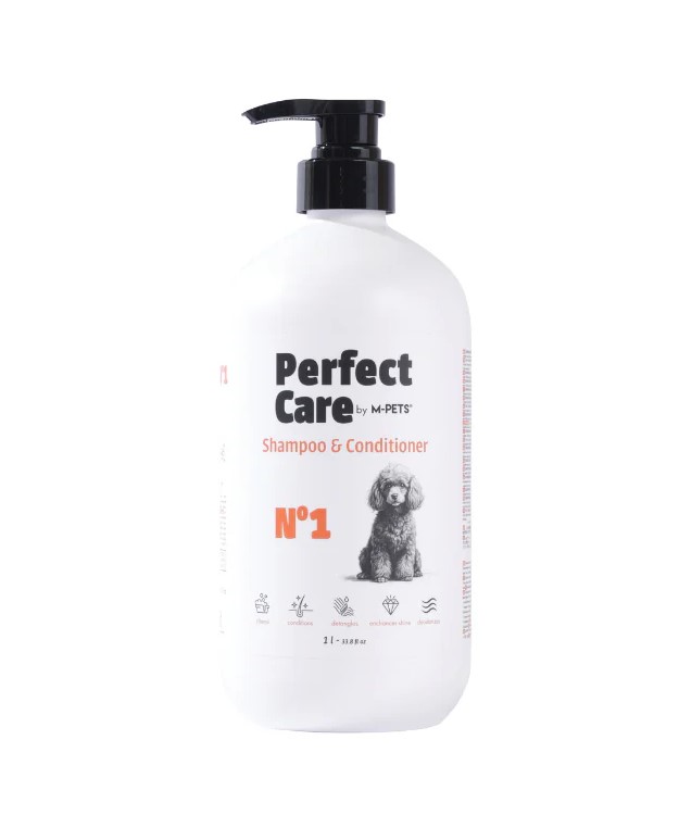 M-pets perfect care №1 - шампоан и балсам за куче с масло от жожоба и d-пантенол 1л