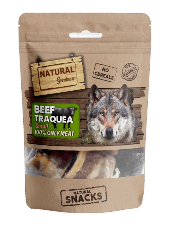 Natural greatness - natural greatness beef trachea (small) – лакомство за куче 100% дехидратирана говежда трахея 100 г (малка)