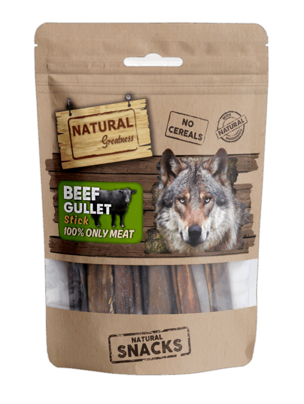 Natural greatness - natural greatness beef esophagus – лакомство за куче 100% дехидратиран хранопровод от говеждо (70 г)