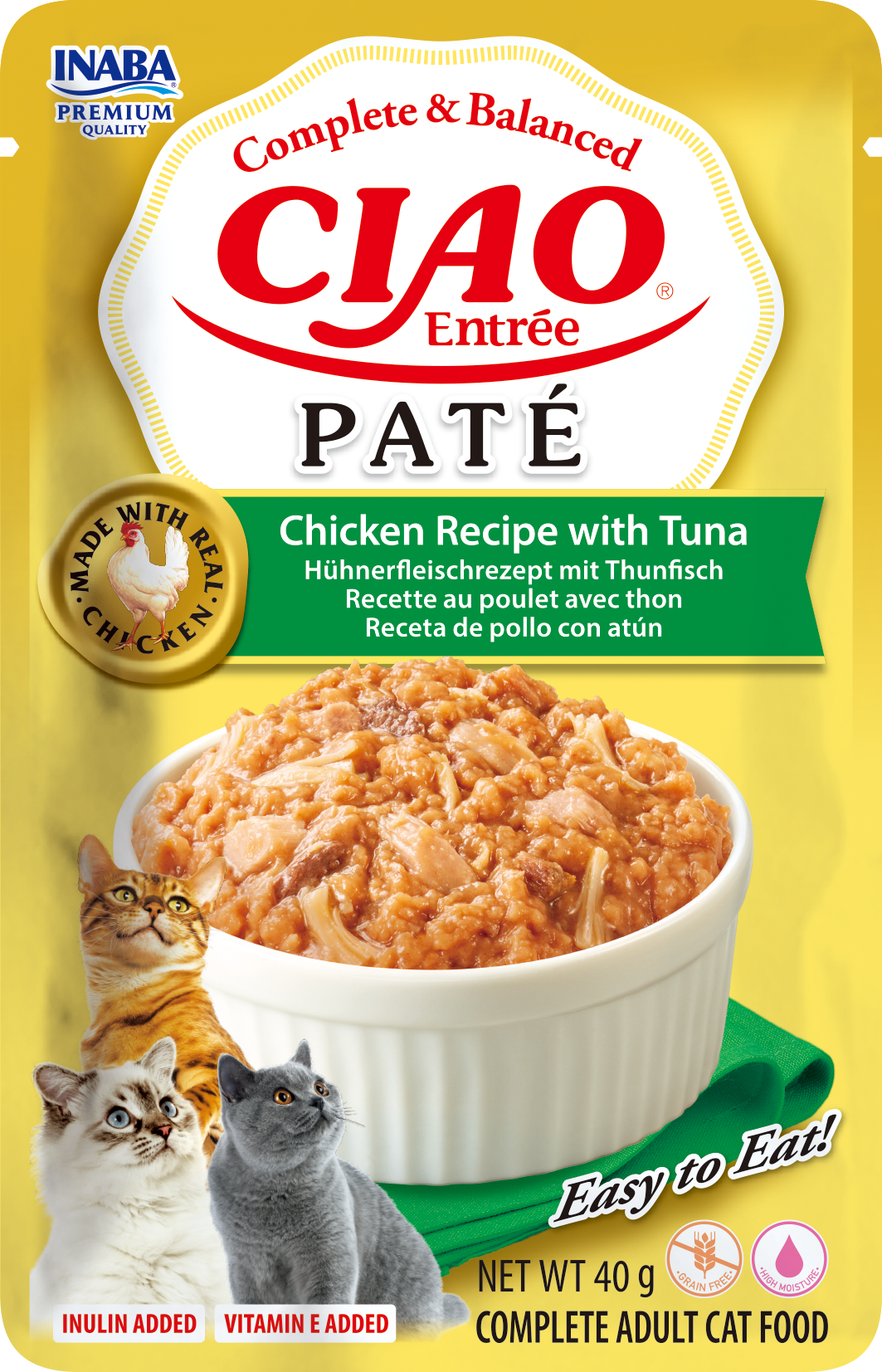 Inaba ciao entrée paté chicken and tuna мокра храна за котки