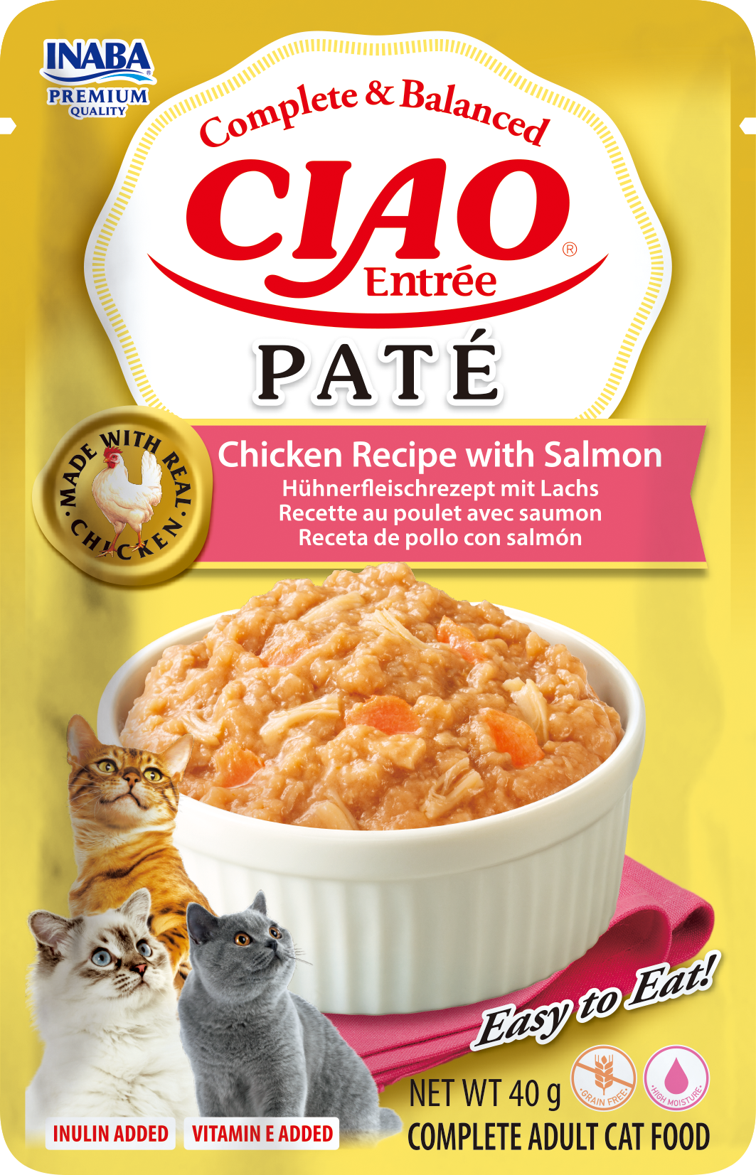 Inaba ciao entrée paté chicken and salmon мокра храна за котки