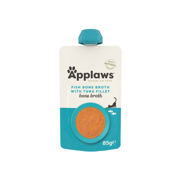 Котки - applaws fish bone broth пауч с капачка гъст костен бульон с риба тон 85 г