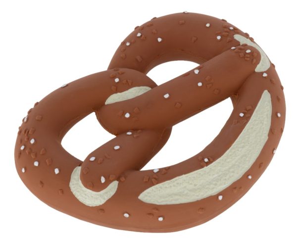 Гумени, латексови и плуващи - kerbl latex pretzel – латексова играчка за кучета с пищялка 15 см