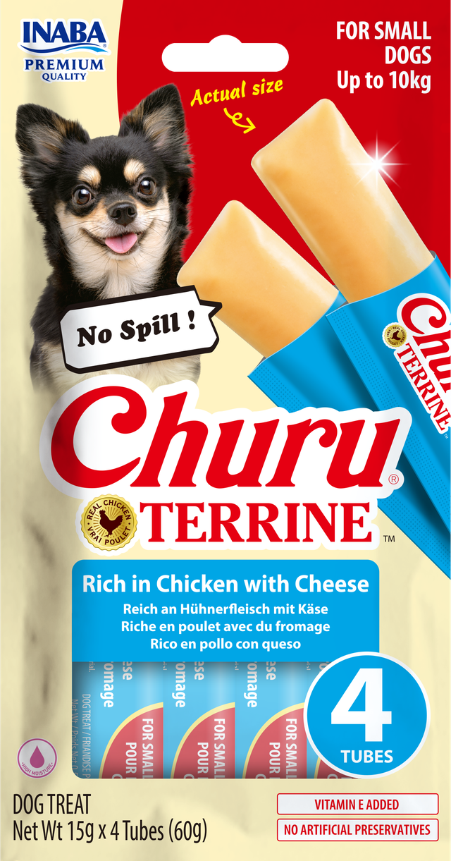 Inaba churu terrine лакомство за кучета с пиле и сирене 4 x 15 г
